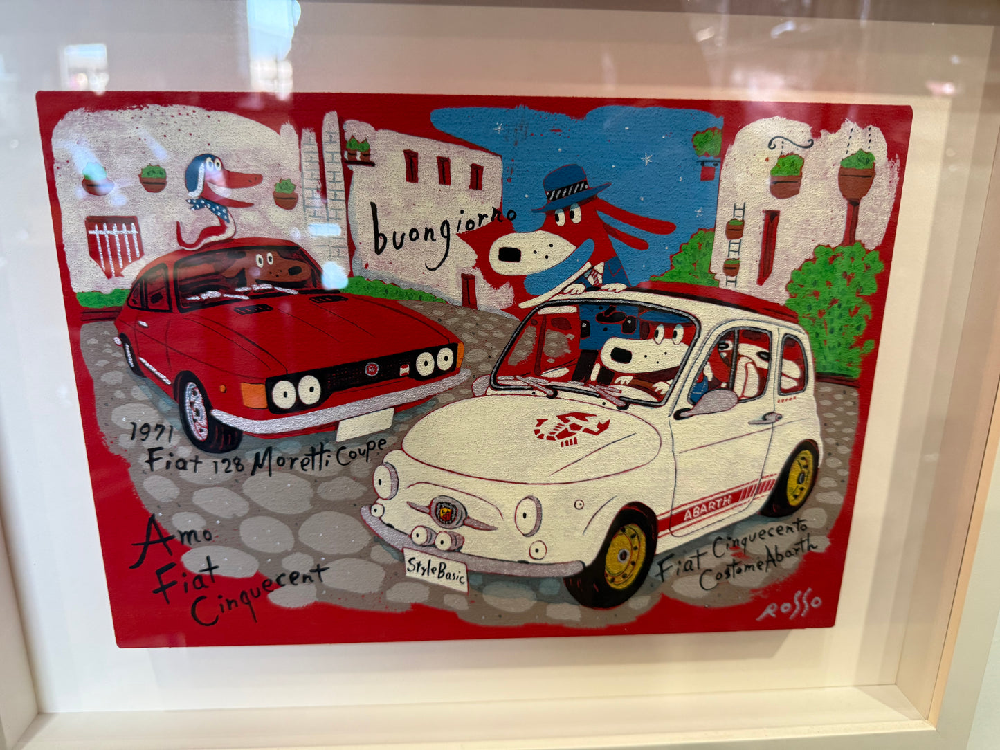 ROSSOコラボFIAT500キーホルダー ABARTH595バージョン