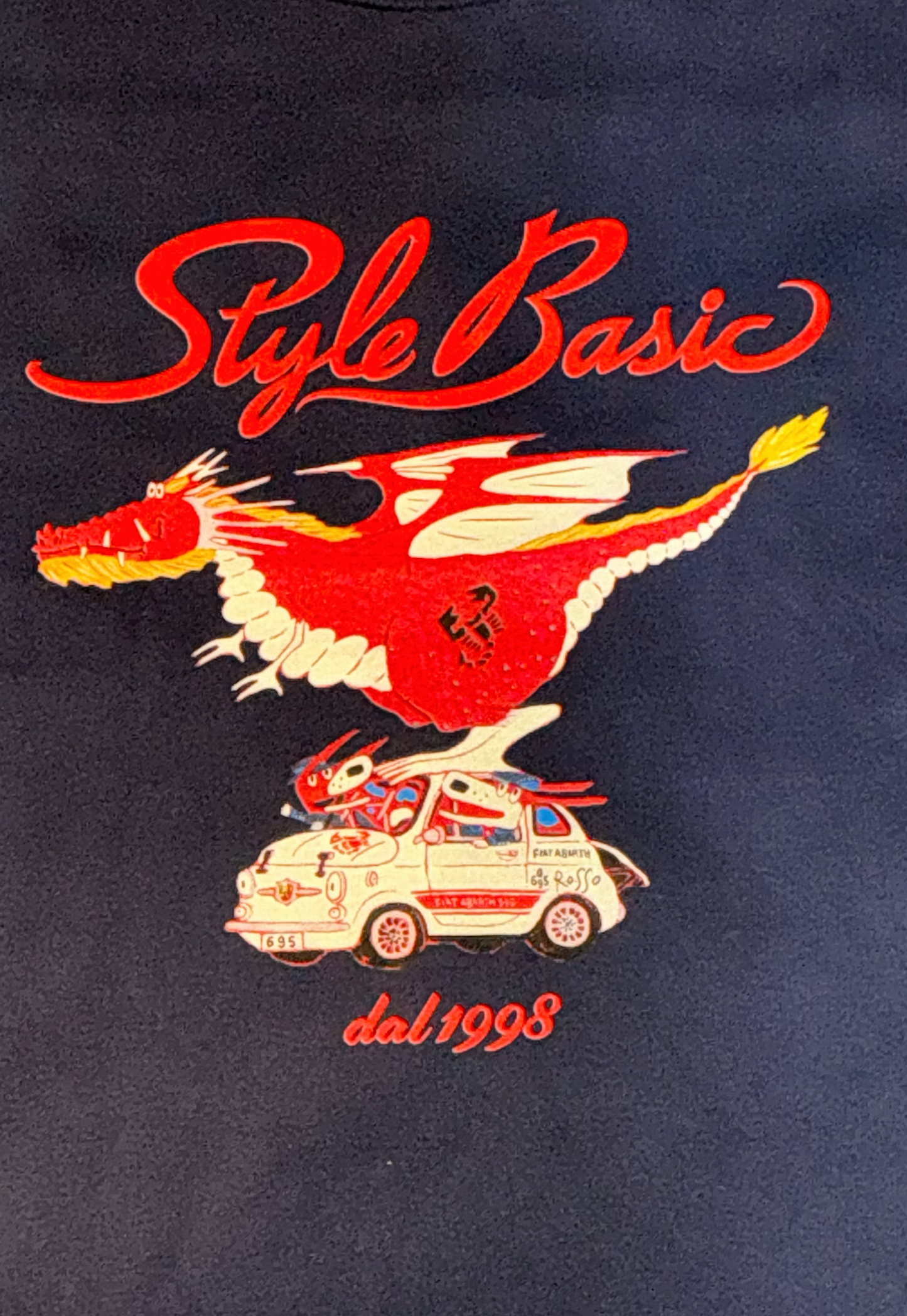 ROSSOカラーTシャツ ドラゴン
