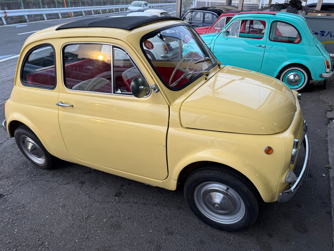 1972年FIAT500F　人気のルパンイエロー入荷しました！