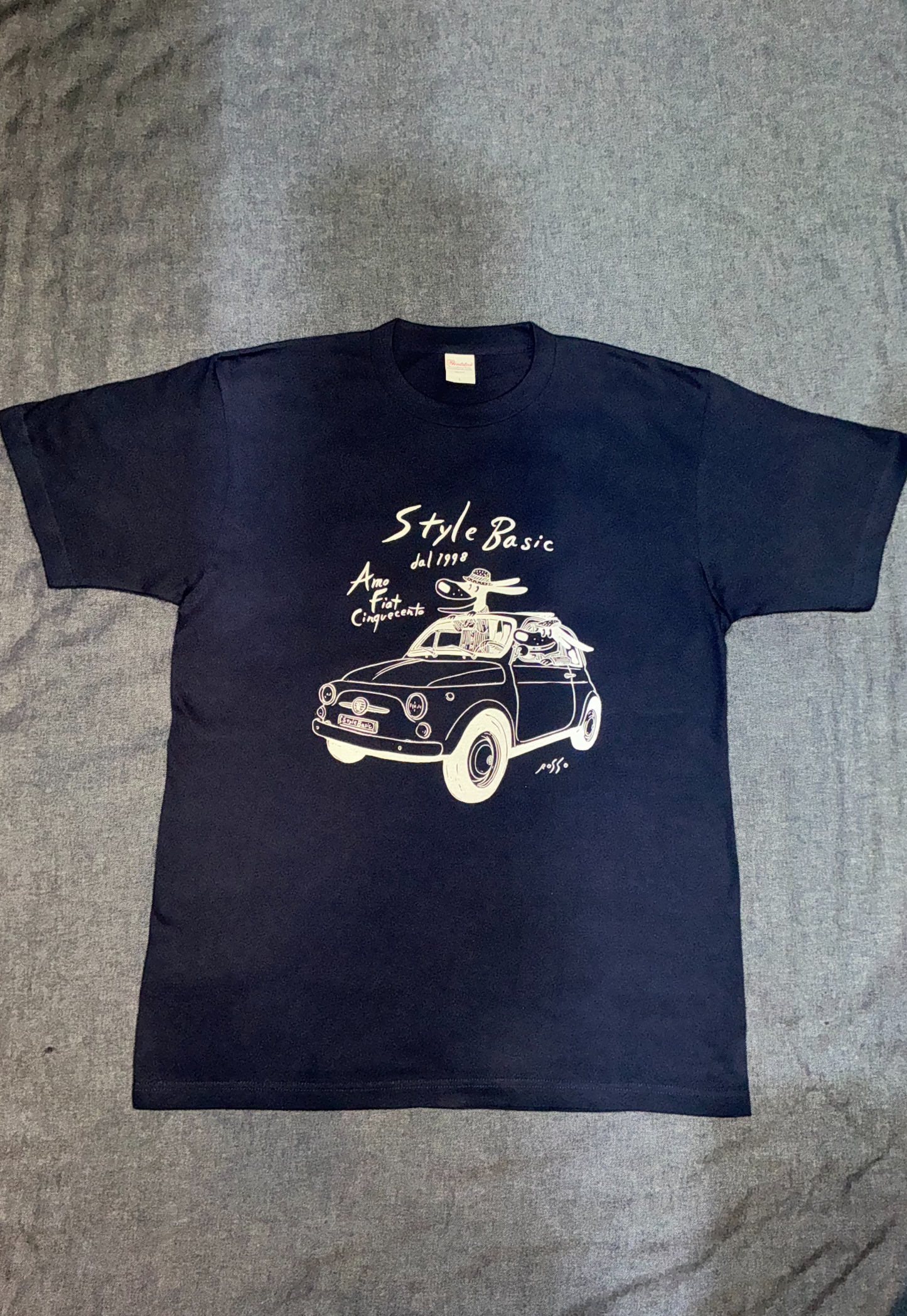 ROSSOコラボTシャツ　ネイビー