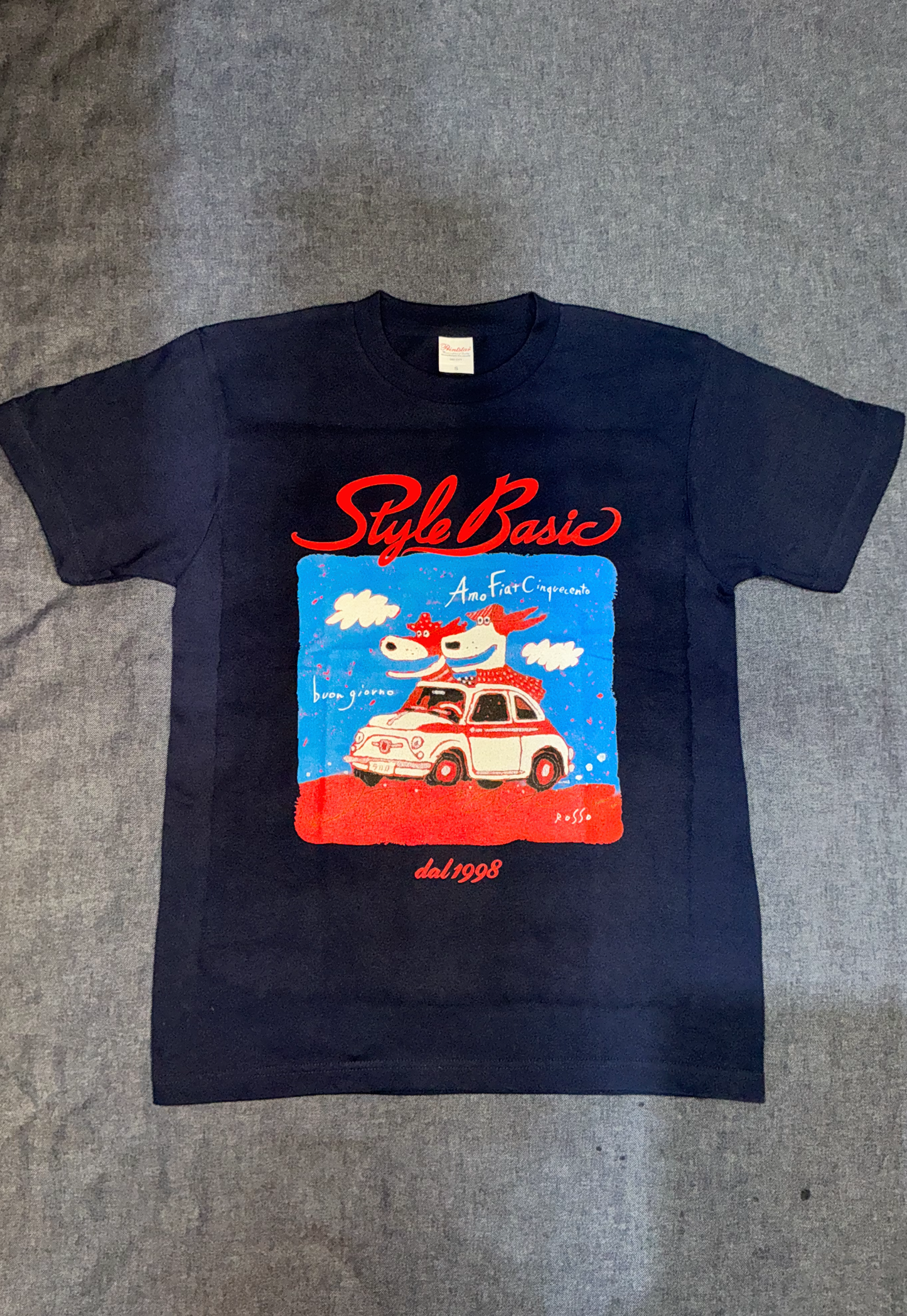 ROSSOカラーTシャツ　FIATスポルト