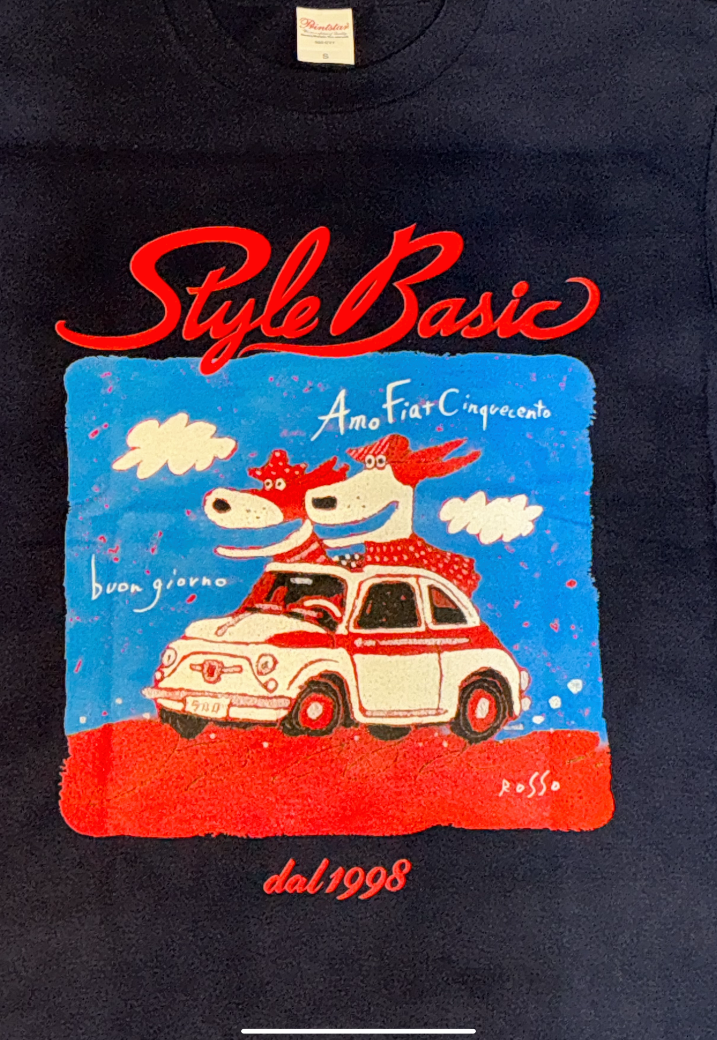 ROSSOカラーTシャツ　FIATスポルト