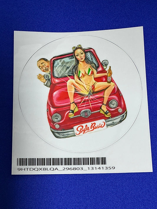 吉岡里奈さんクイーンオブフィアットステッカー