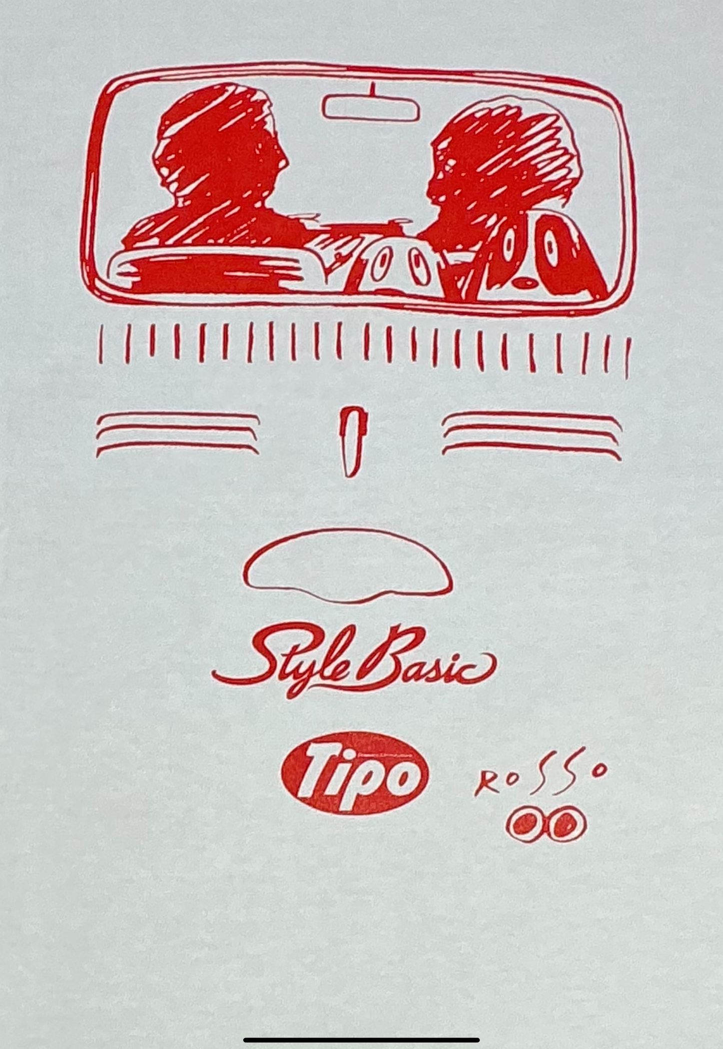 ROSSO FIAT500 FタイプステアリングTシャツ