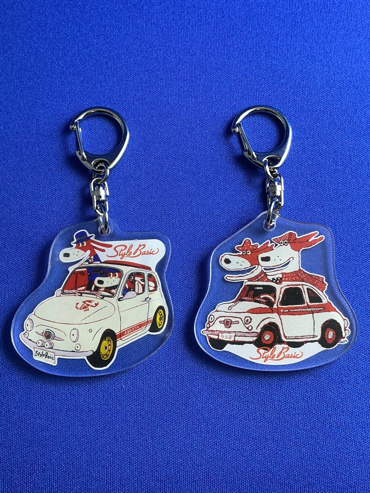 ROSSOコラボFIAT500キーホルダー　ABARTH595バージョン
