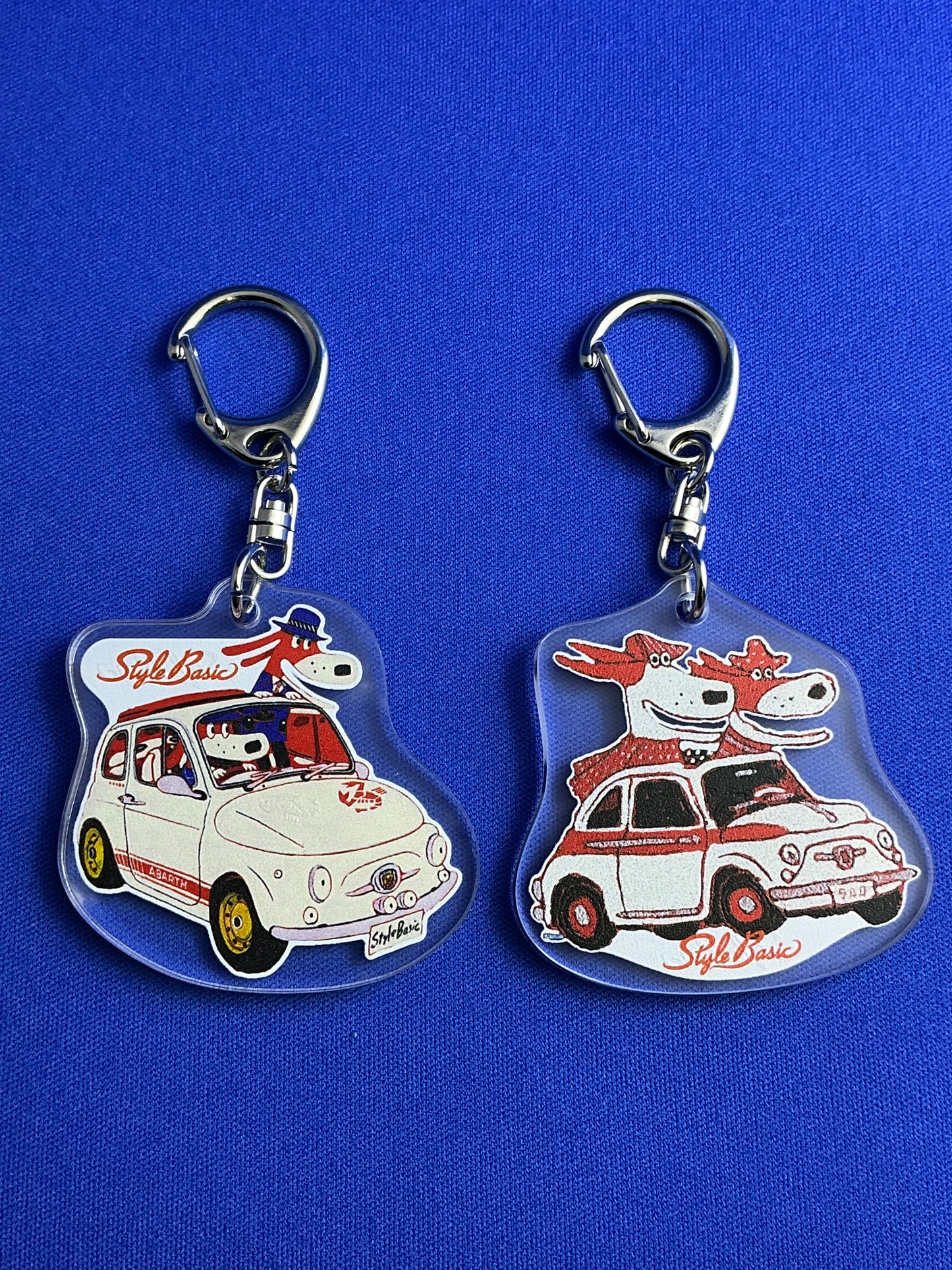 ROSSOコラボFIAT500キーホルダー　500スポルトバージョン