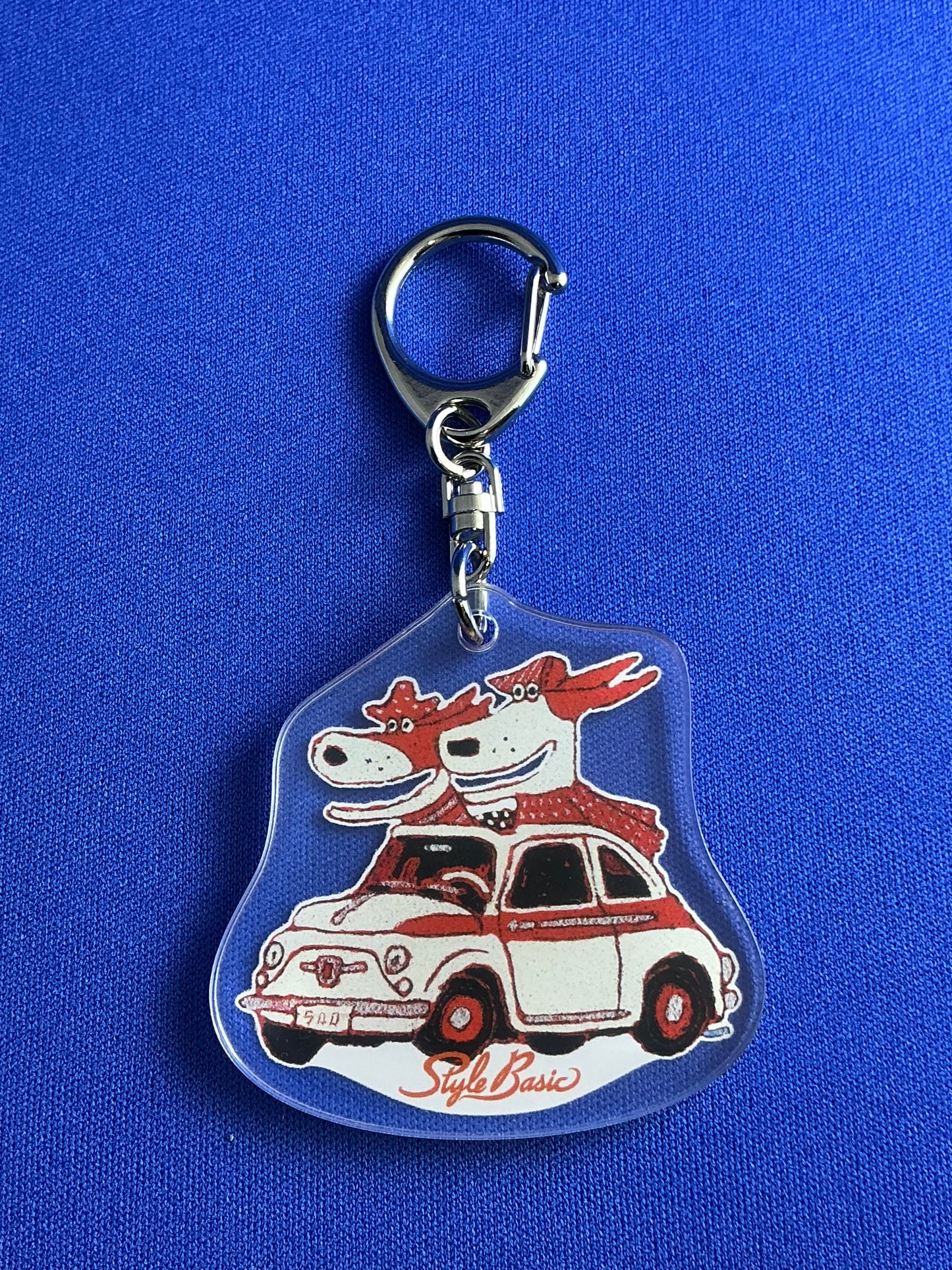 ROSSOコラボFIAT500キーホルダー　500スポルトバージョン