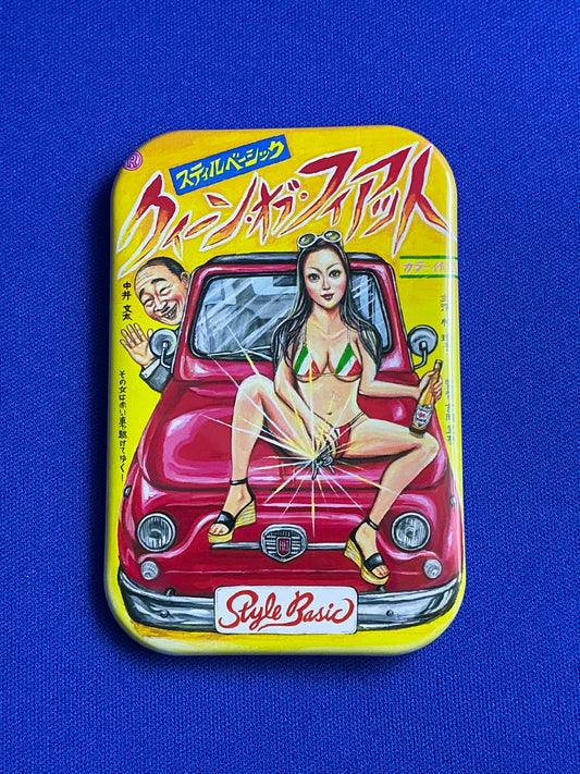 吉岡里奈クイーンオブフィアット缶バッチ