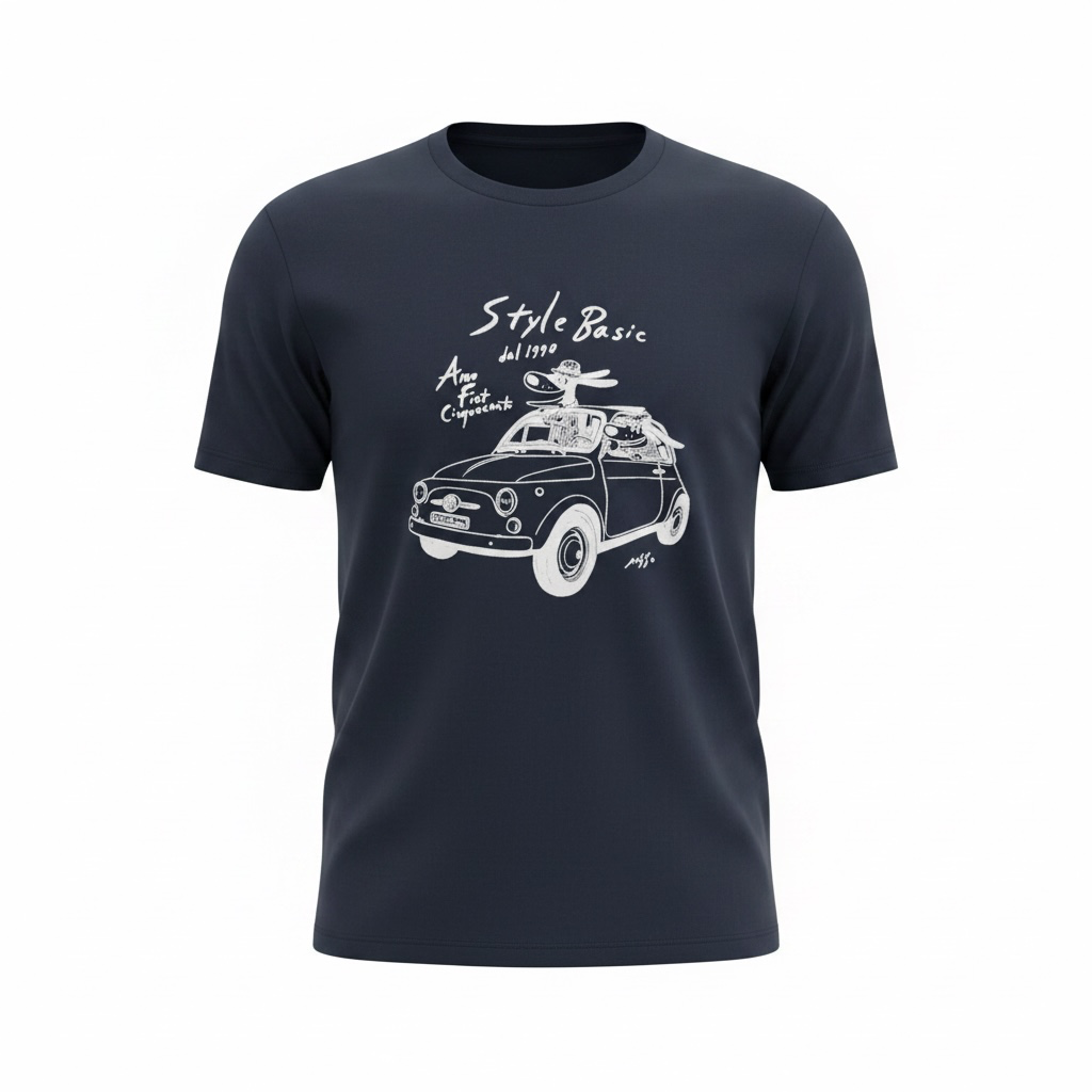 ROSSOコラボTシャツ　ネイビー
