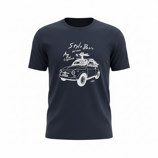 ROSSOコラボTシャツ　ネイビー