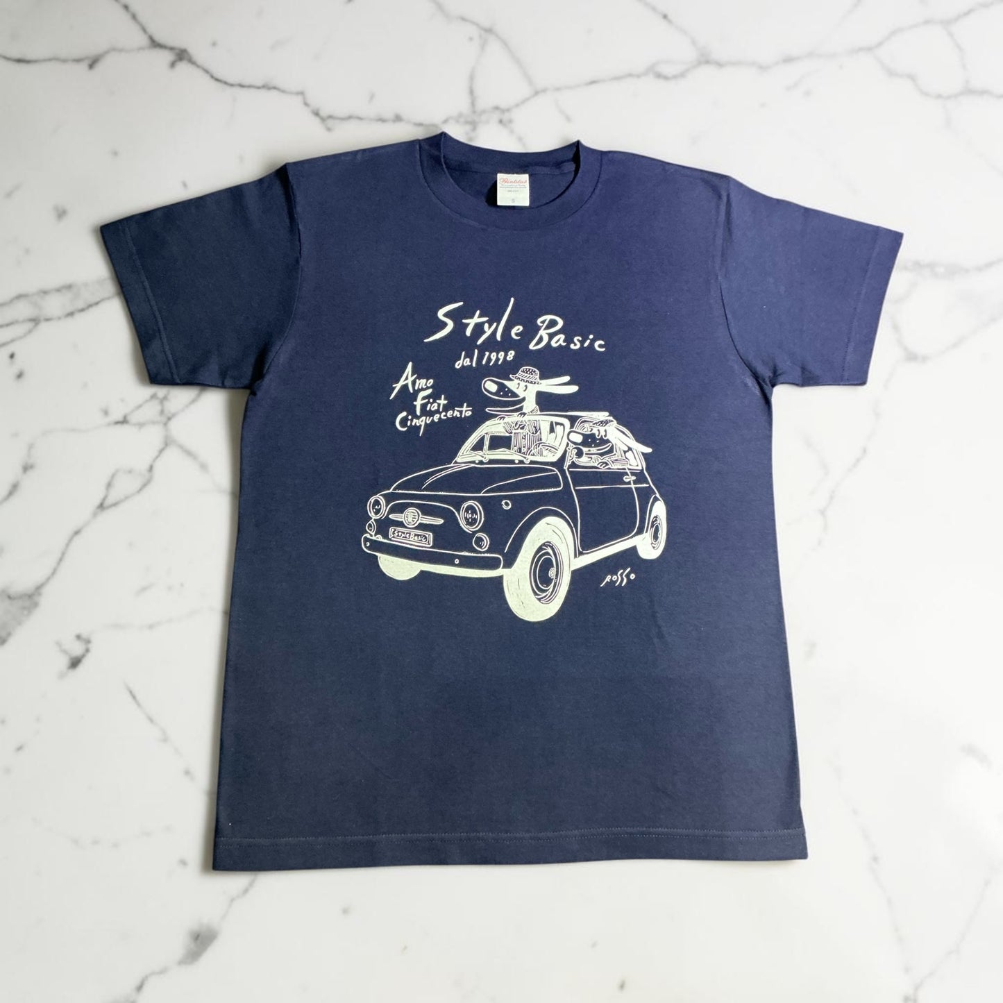 ROSSOコラボTシャツ　ネイビー