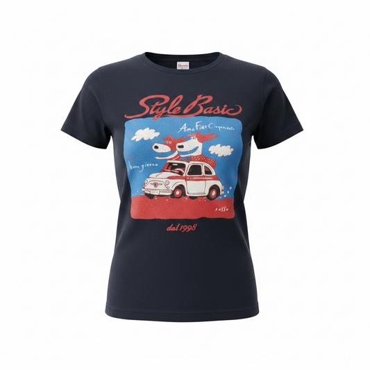ROSSOカラーTシャツ　FIATスポルト