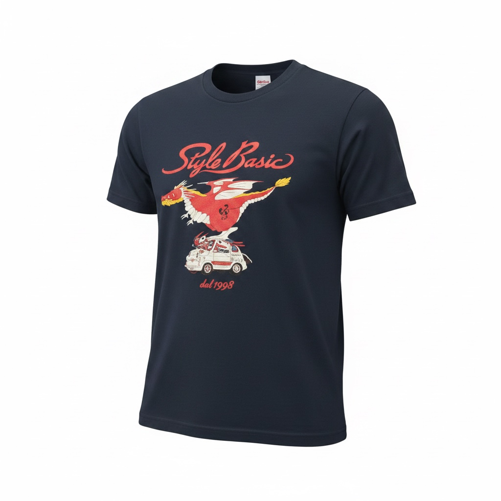 ROSSOカラーTシャツ　ドラゴン