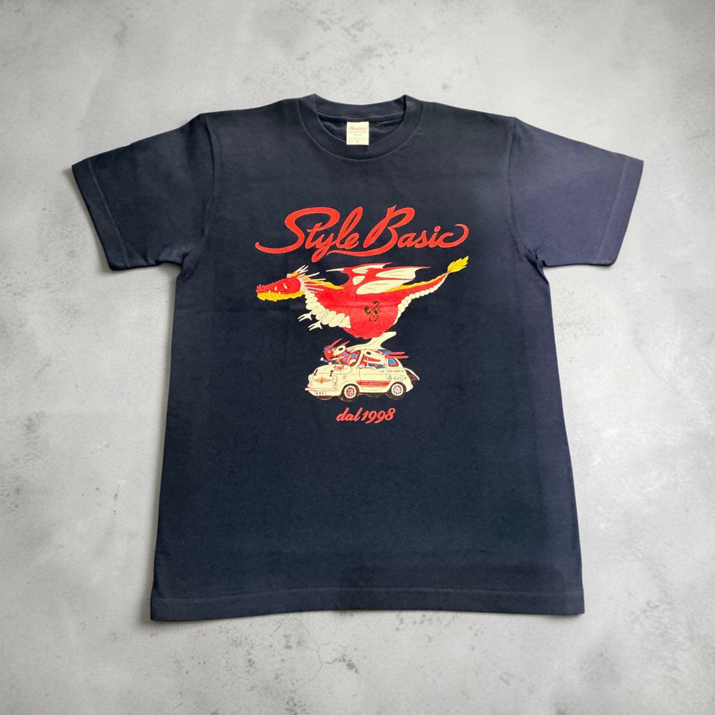 ROSSOカラーTシャツ　ドラゴン