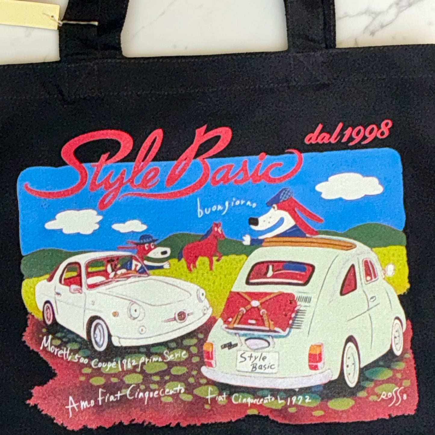 ROSS0カラープリントトートバッグ