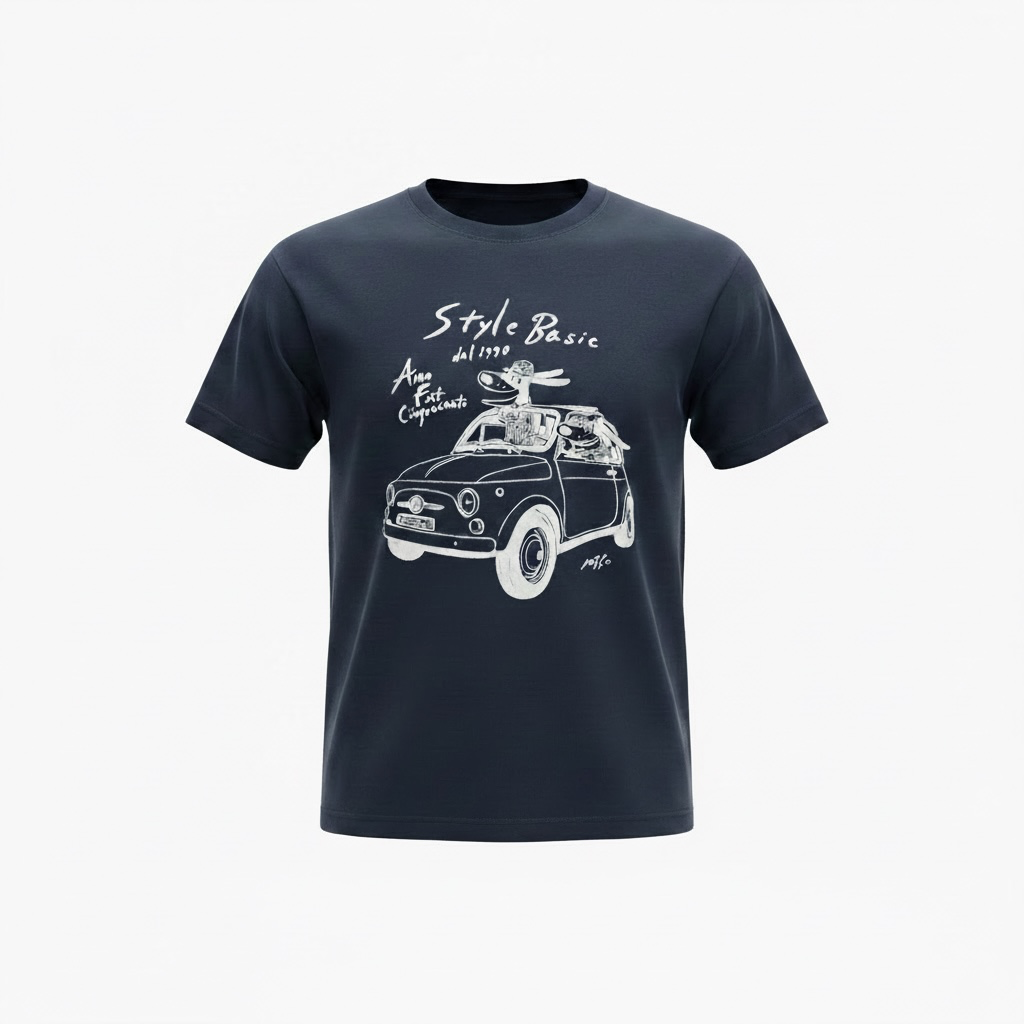 ROSSOコラボTシャツ　ネイビー