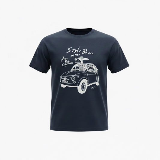 ROSSOコラボTシャツ　ネイビー